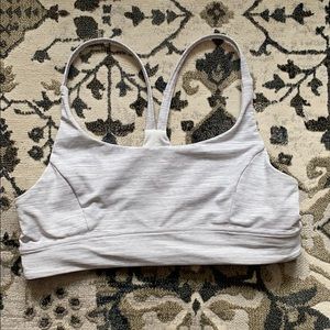 Size 12 Grey & White Striped Lululemon Sports Bra